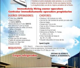 Carga para Camiones Hollywood Transport USA Corp Miami Estados Unidos