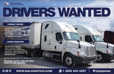 Buscamos Chofer de Camión para North American Transport Services En Miami Florida Estados Unidos