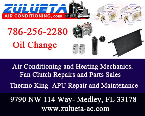 Zulueta Air Conditioning, Reparación de aire acondicionado para camiones en Miami, Florida